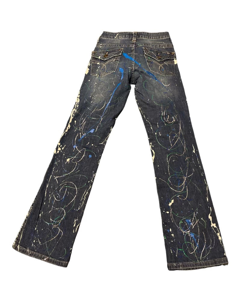 Calvin Klein Jeans With Splattered Paint Design