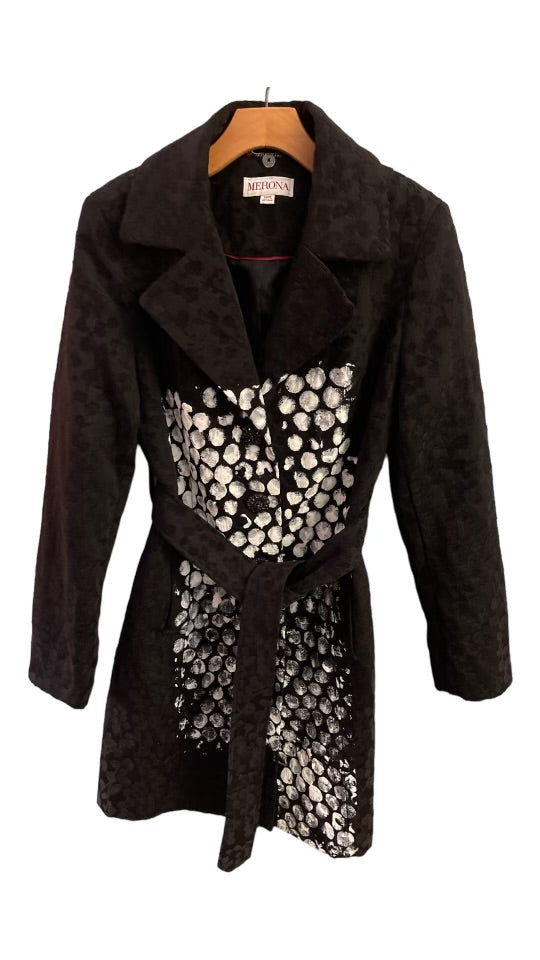 Ladies Black Canvas Merona Coat