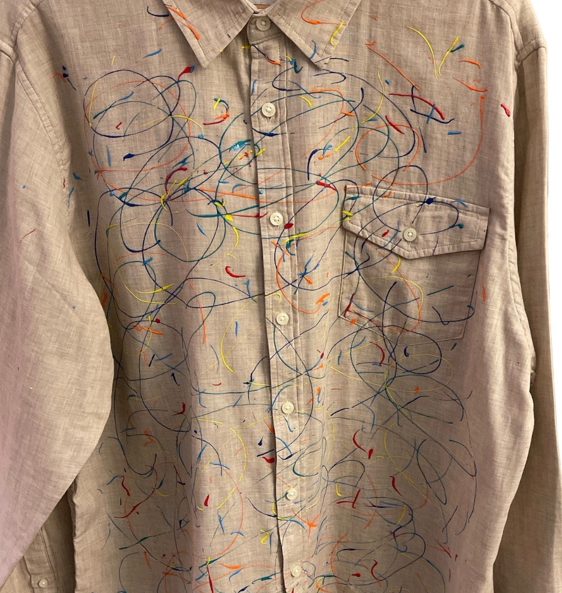 New Without Tags Tan 100% Cotton Shirt