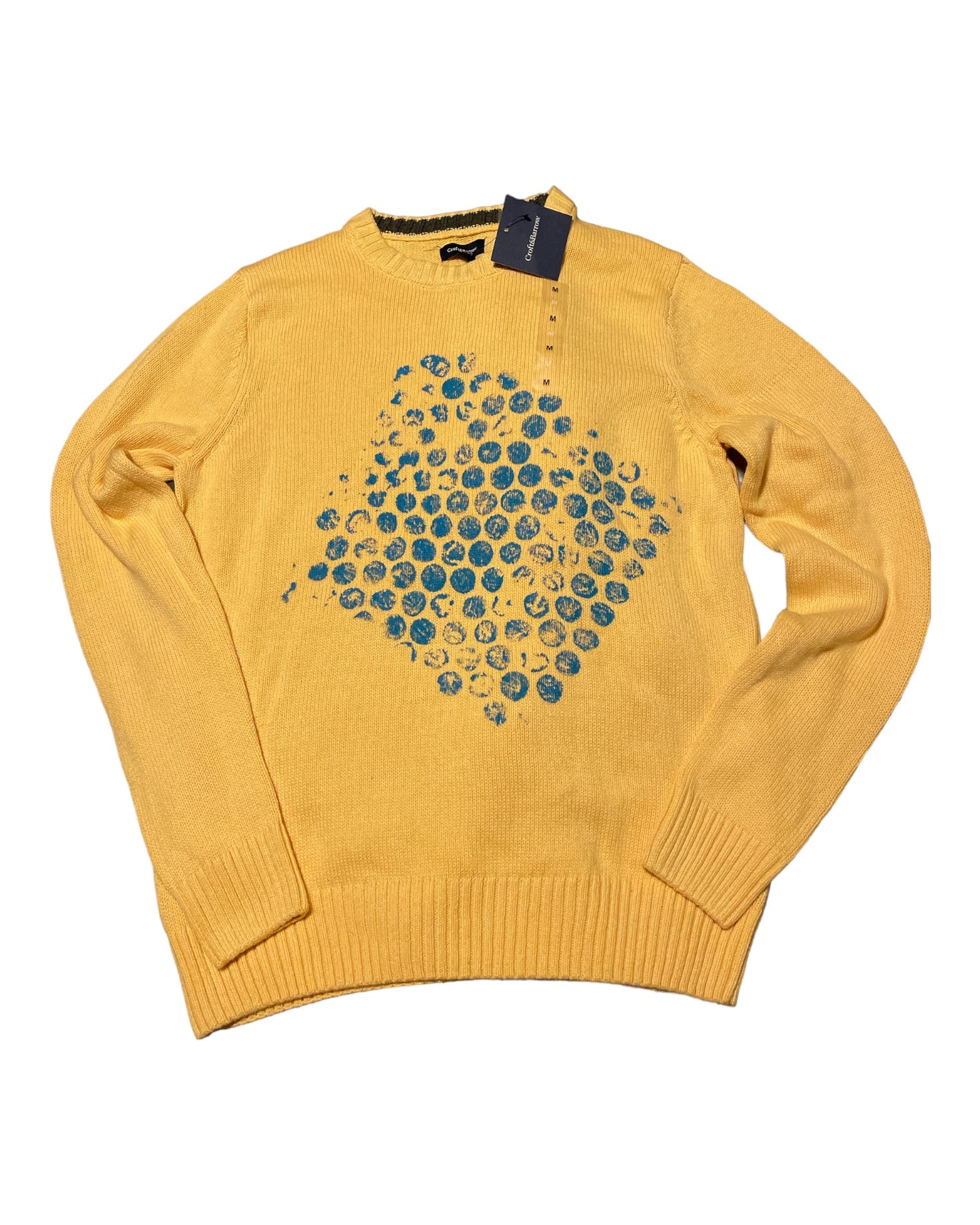 Yellow Cotton Sweater By Croft & Barrow